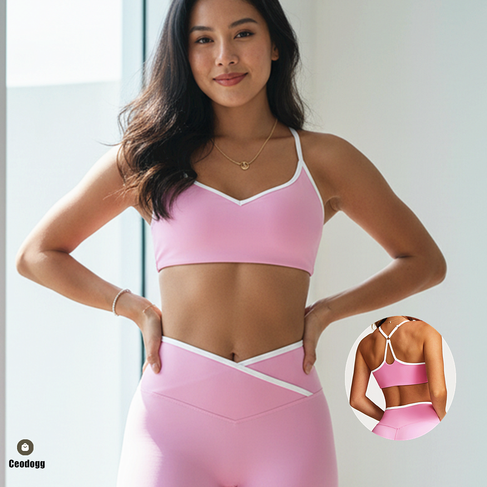 Crop Top Crochet - Gym Underwear Women's Sport Bra Sports