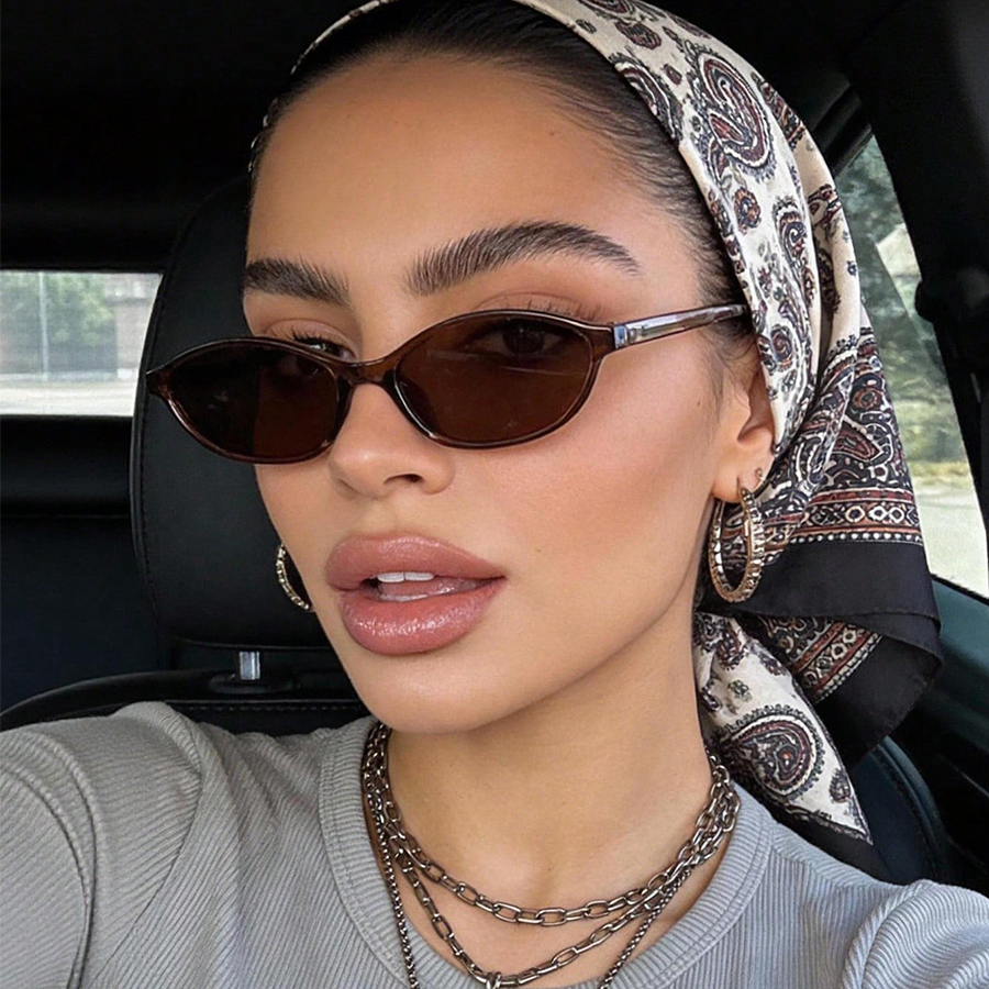 Sunglasses Cat Eye - Fashion Oval Simple Literary Sunglasses Women