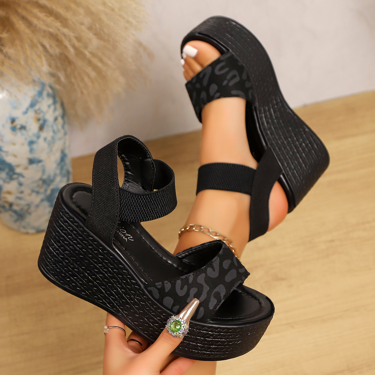 Wedge Espadrille Women - Women’s Wedge High Heel Peep Toe