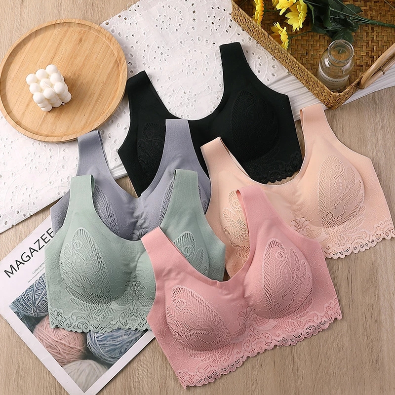 Bralette Triangle Set - Breathable Latex Bra Seamless Women’s Underwear