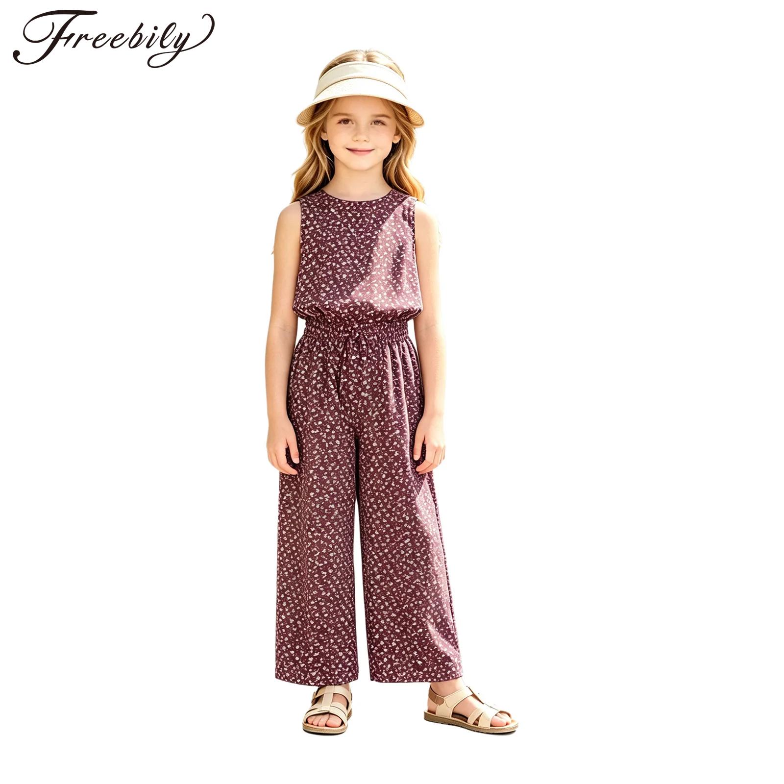 Romper Floral Print - Kids Girls Summer Fashion Floral Jumpsuit