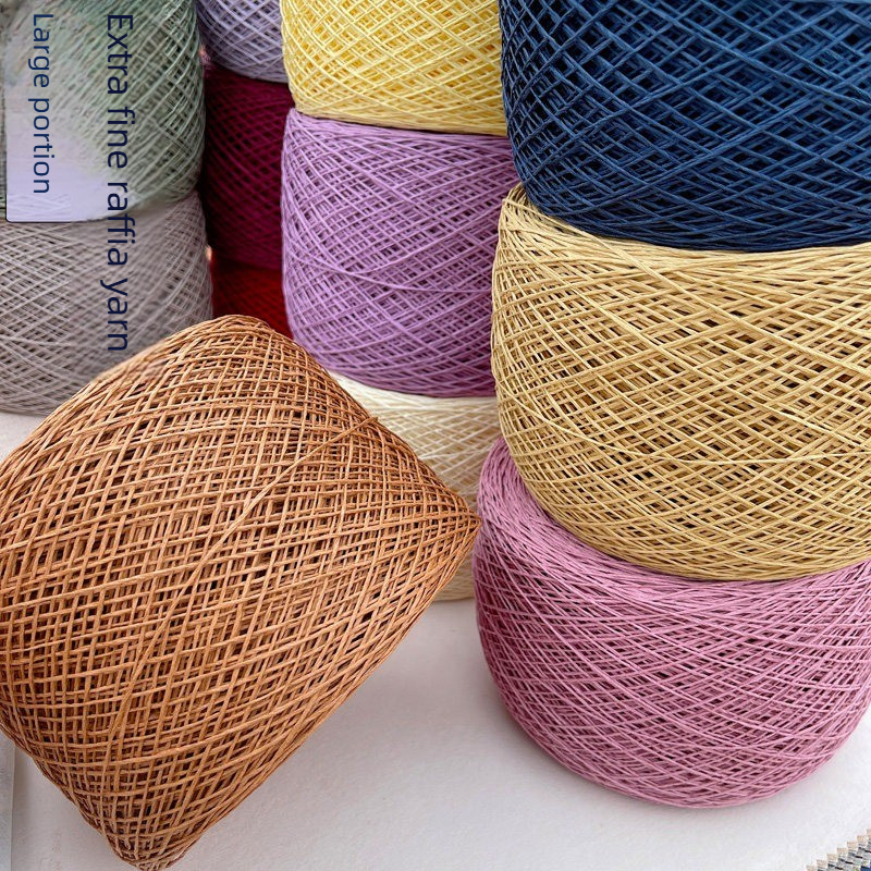 Crochet Bag Raffia - 250g Thin Paper Raffia Yarn for