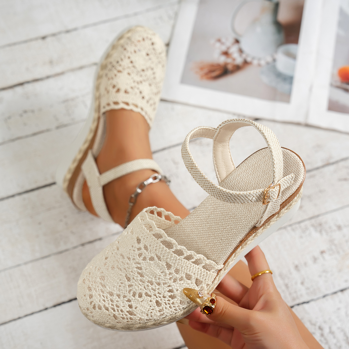 Wedge Espadrille Women - Women Wedge Sandals 2025 Summer New