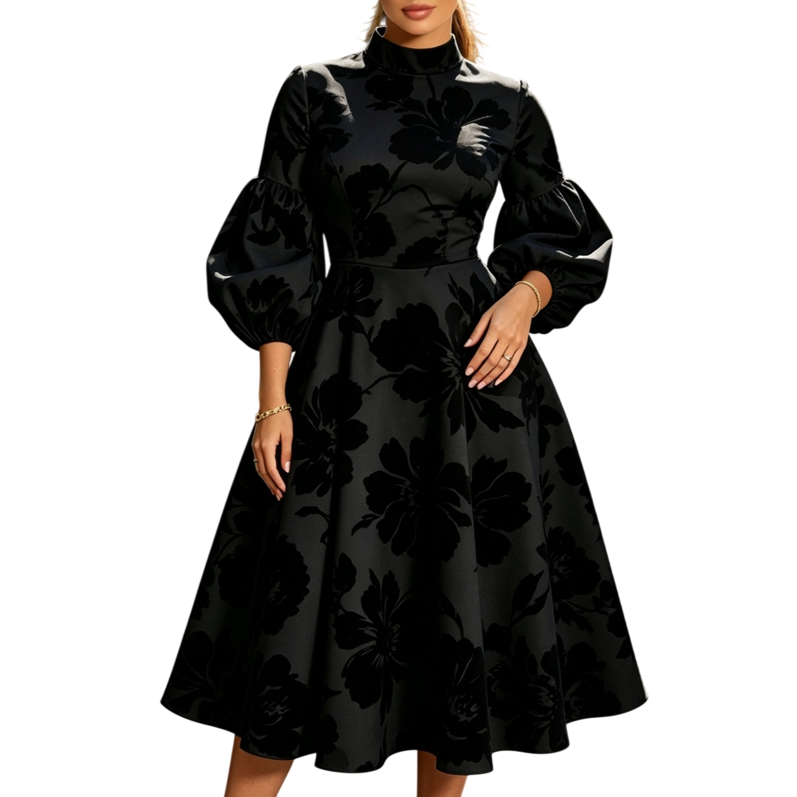 Midi Skirt Floral - Floral Formal Midi Dress For Women