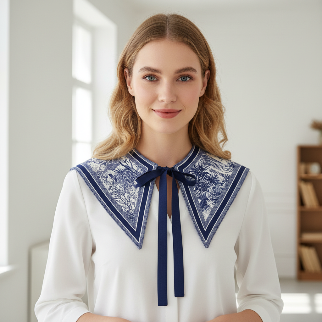Blouse Off Shoulder - Fashion Detachable Shirt Fake Collar Floral