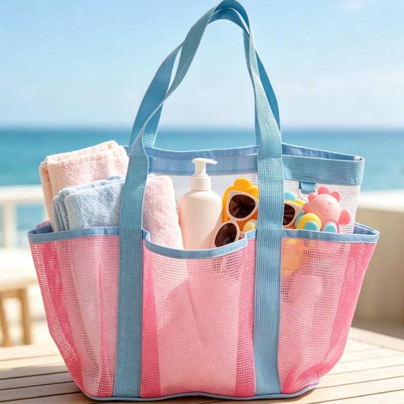 Large Mesh Beach Tote Bag with - Tote Bag Beach review and price