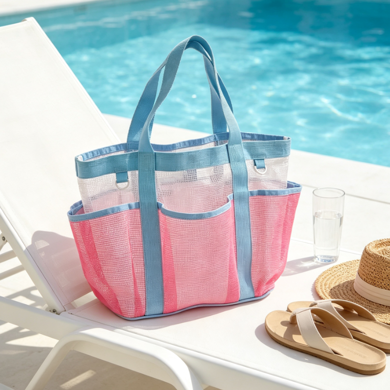 Large Mesh Beach Tote Bag with - Tote Bag Beach review and price