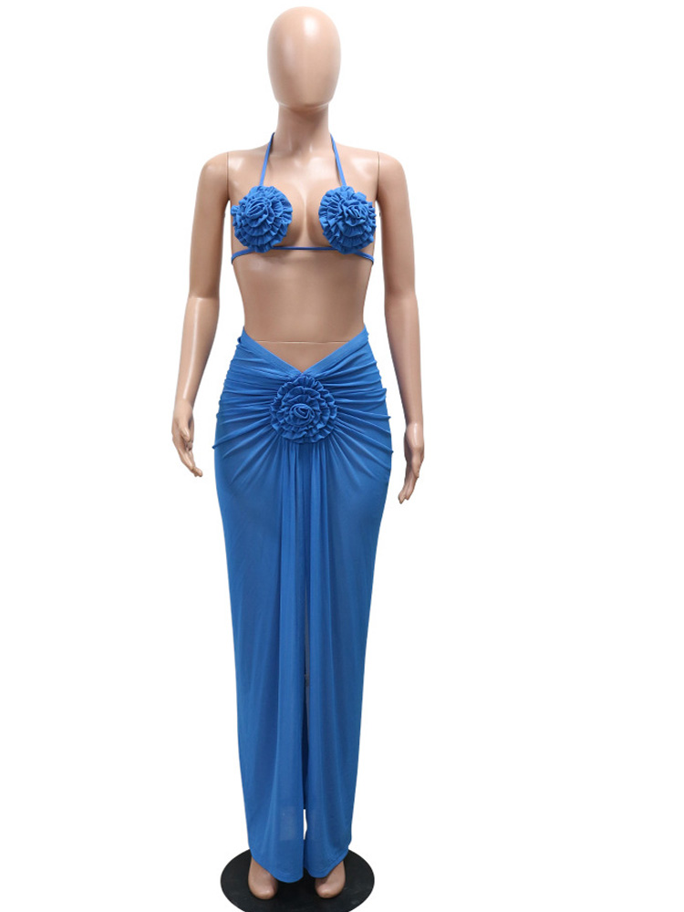 Beyprern Women's Royal Blue 3D - Swimsuit Bikini Ruched review and price