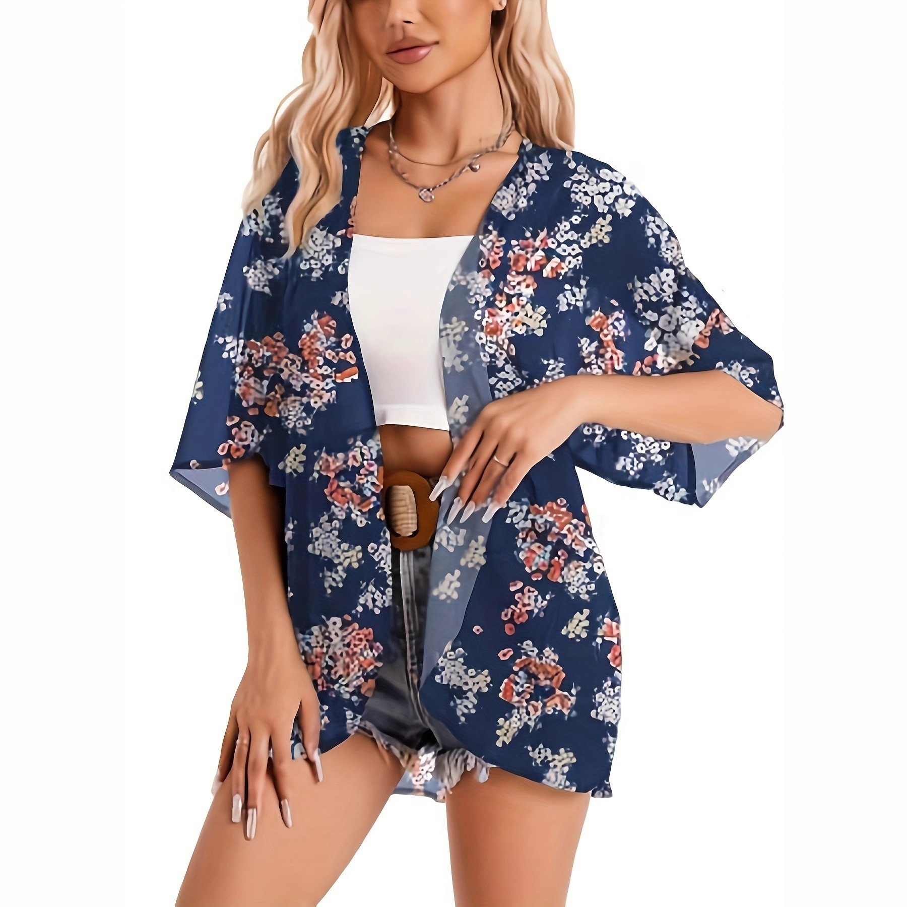 Swimsuit Woman 2025 Kimono Car - Kimono Sheer Floral review and price