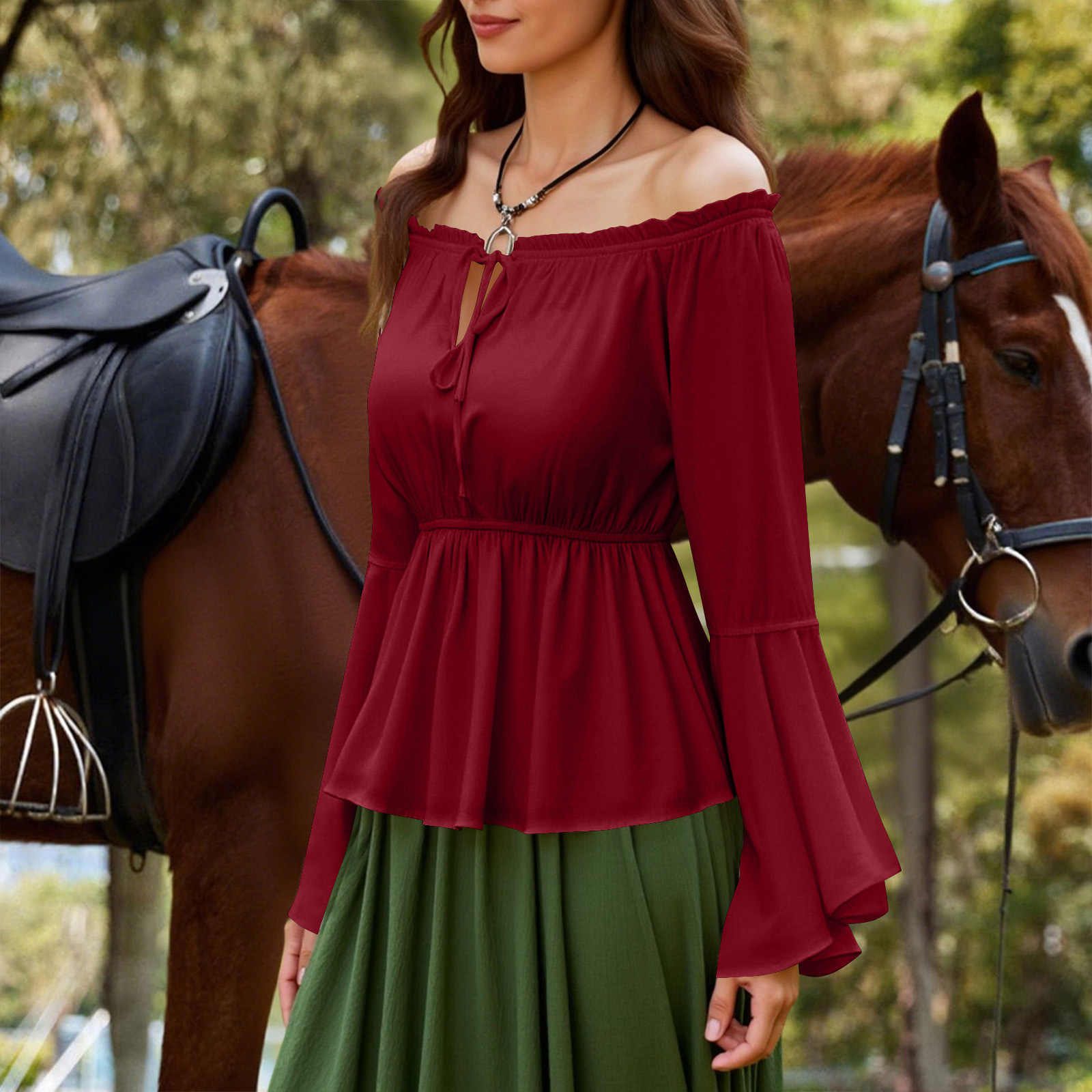 Womens Blouse Gothic Renaissan - Blouse Off Shoulder review and price