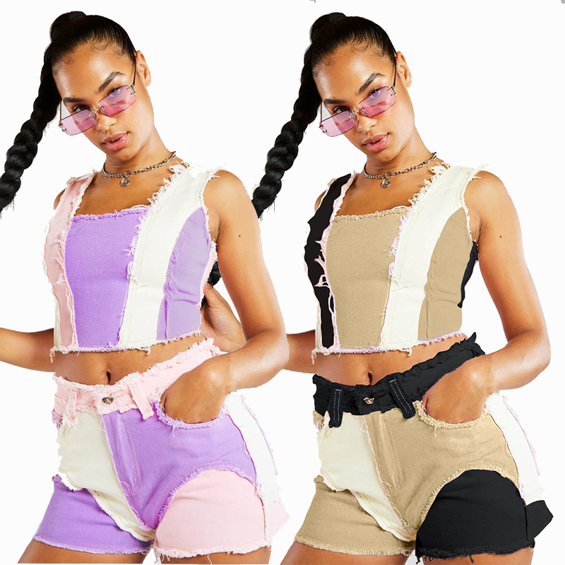 Fashion Mid-Waist Slim Fit Tor - Shorts Denim Frayed review and price