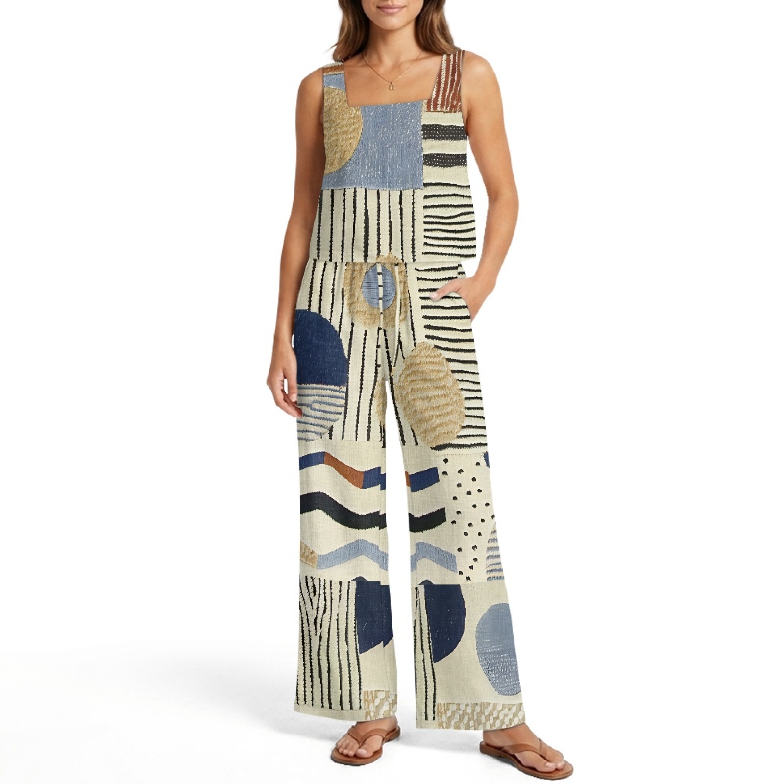 INSTANTARTS Women’s Linen Vest - Linen Pant Wide review and price
