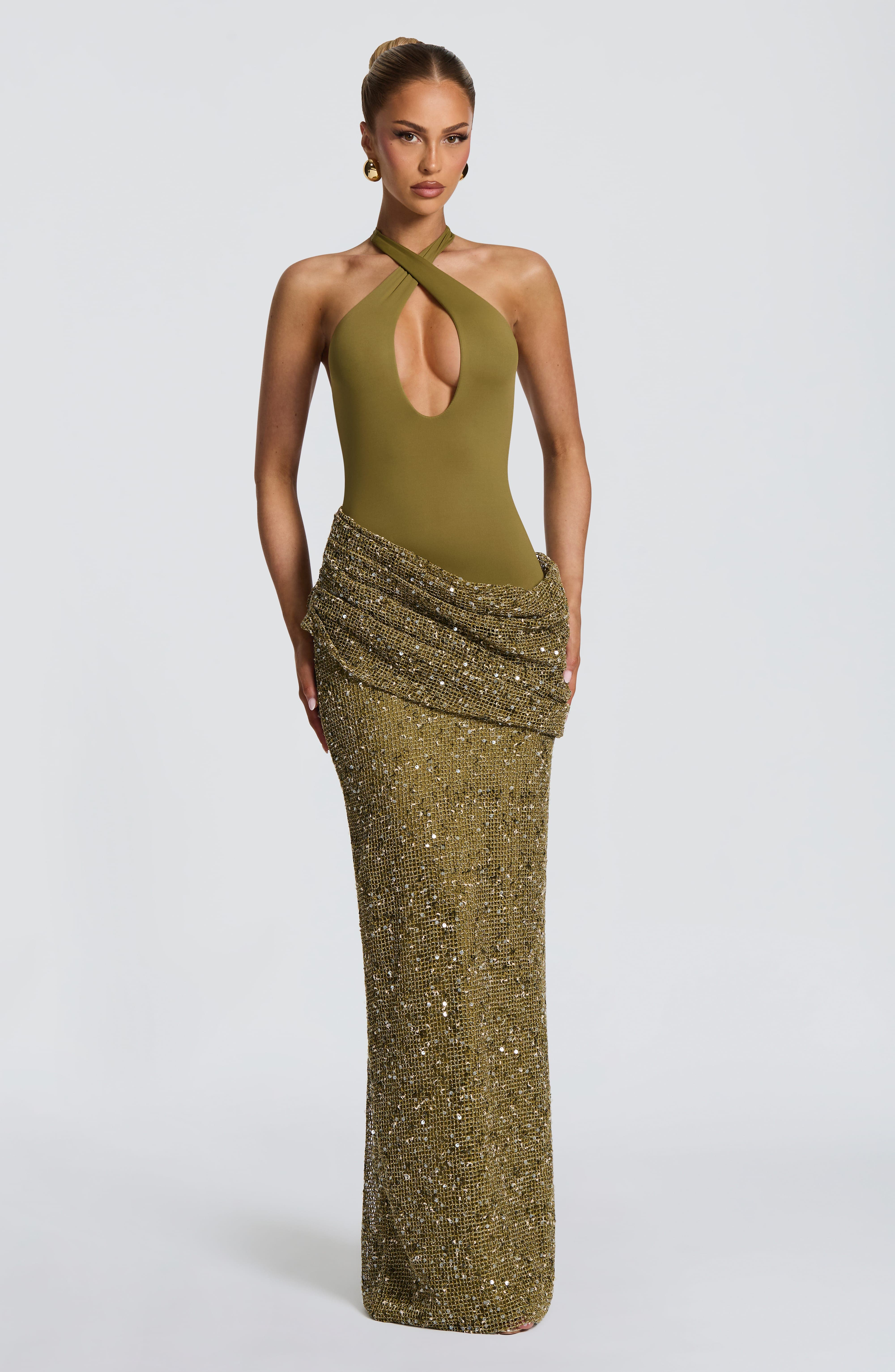Halter Neck Sequin Mermaid Max - Maxi Dress Halter review and price