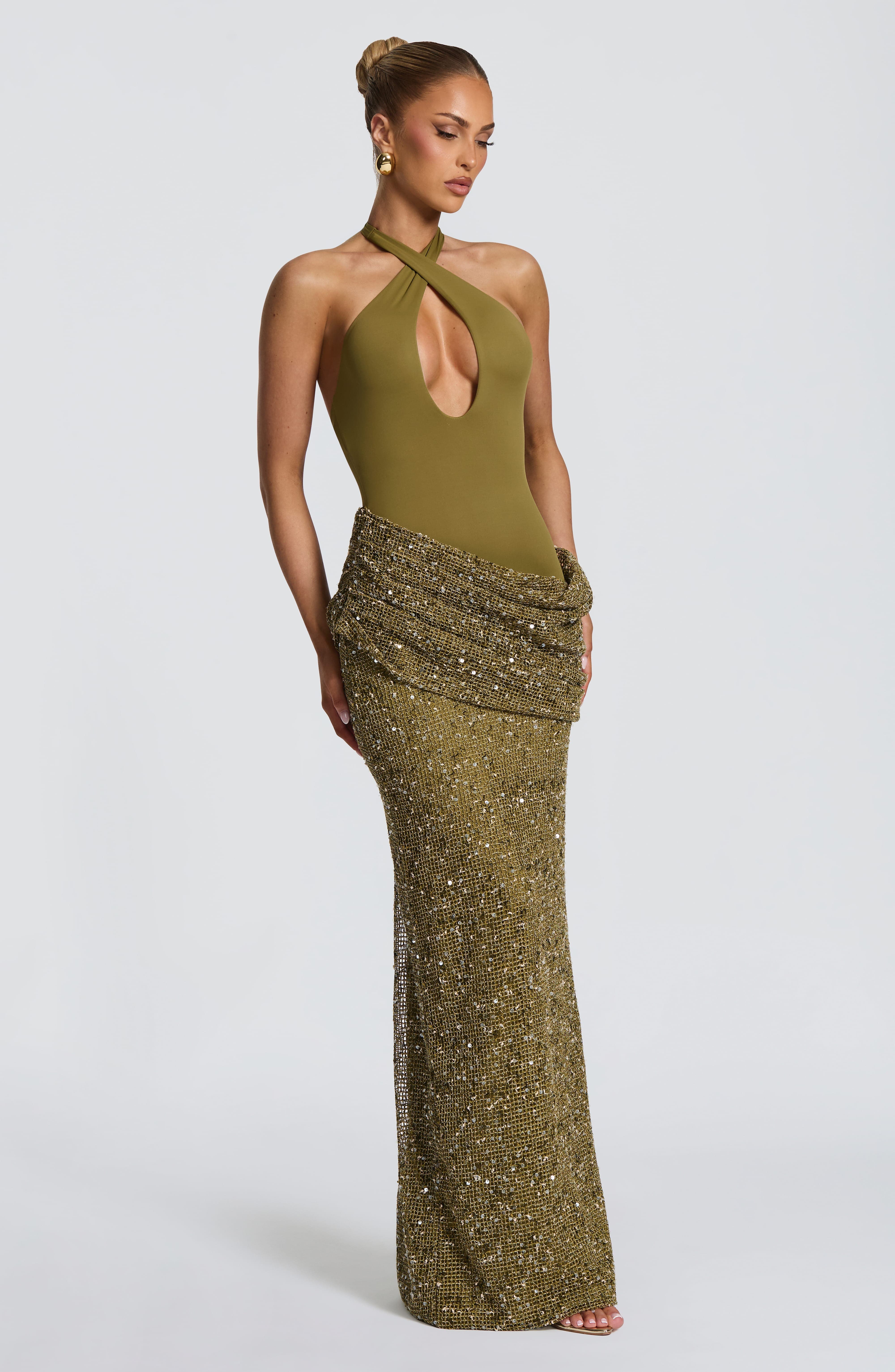 Halter Neck Sequin Mermaid Max - Maxi Dress Halter review and price