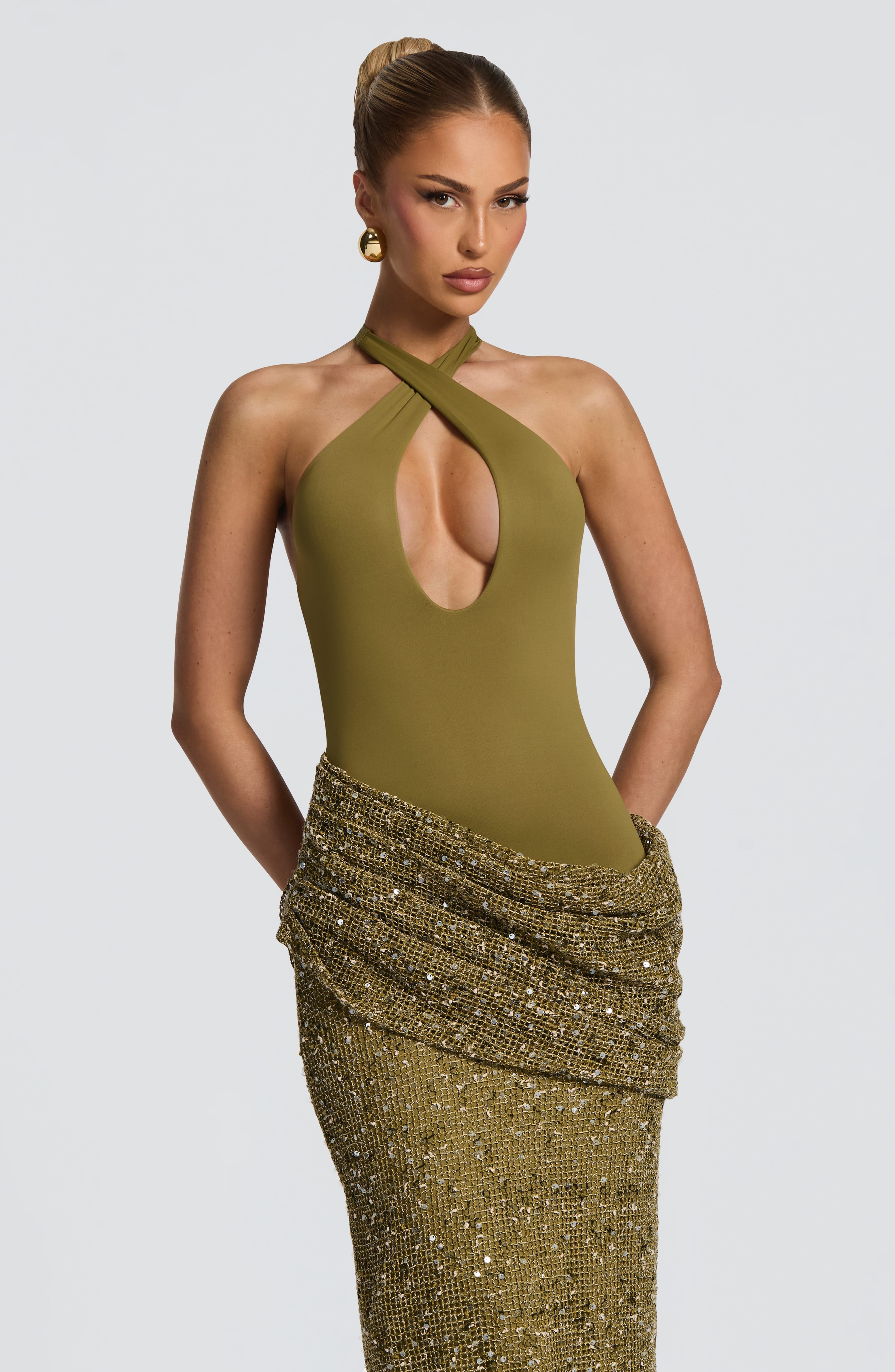 Halter Neck Sequin Mermaid Max - Maxi Dress Halter review and price