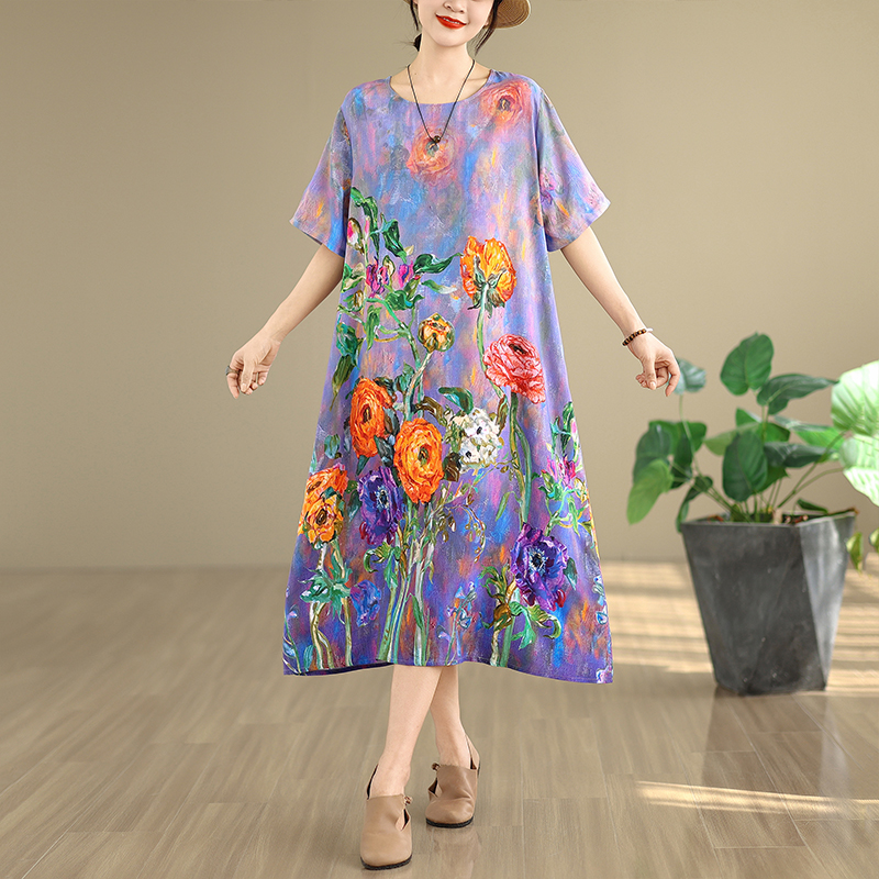 High-End Women's Cotton Lin Dr - Midi Skirt Floral review and price