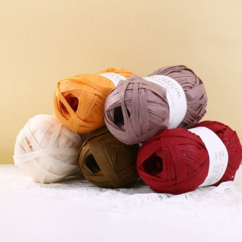 100g/pcs Raffia Flat Yarn for  - Crochet Bag Raffia review and price