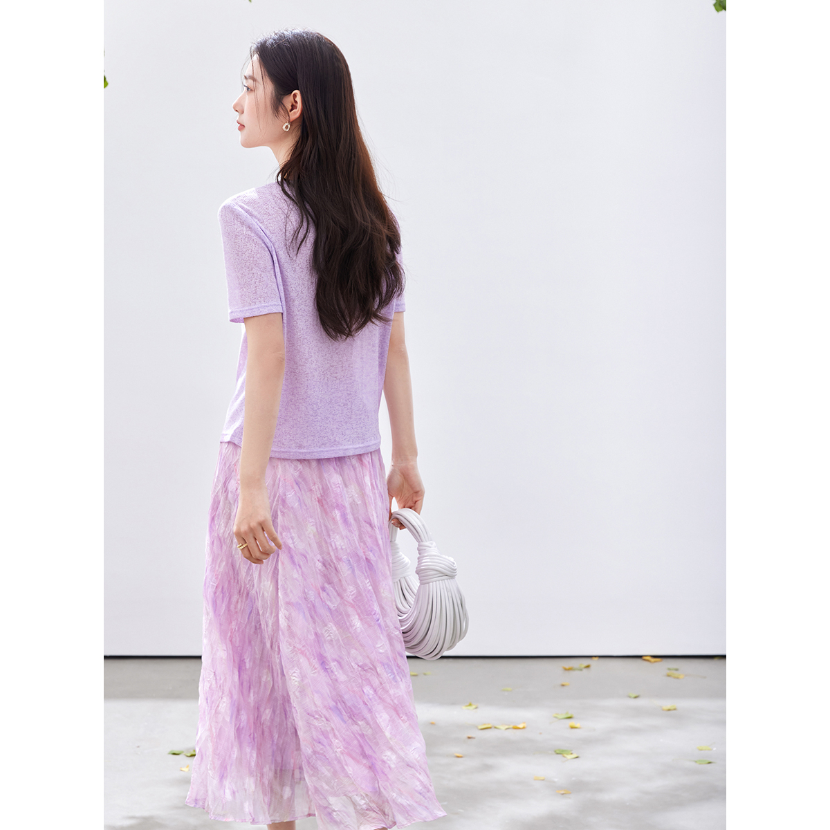 VIMLY Women's Purple Floral Pr - Midi Skirt Floral review and price