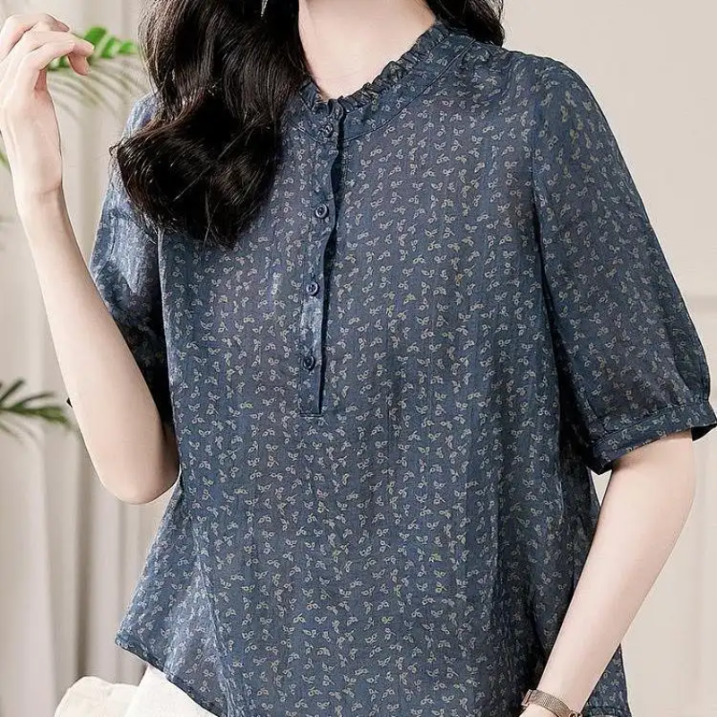 Five Sleeve All Match Retro Sh - Romper Floral Print review and price