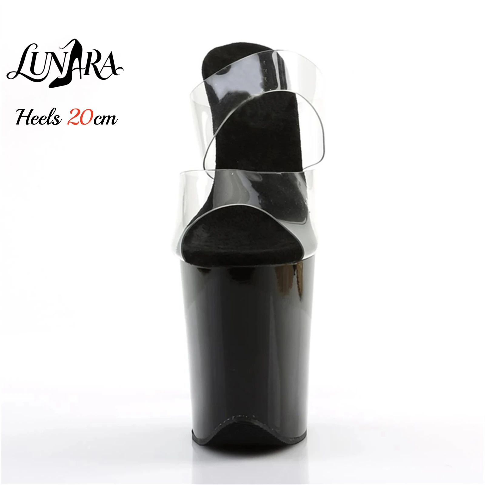 20cm Clear PVC Strappy Ultra H - Sandal Strappy Heeled review and price