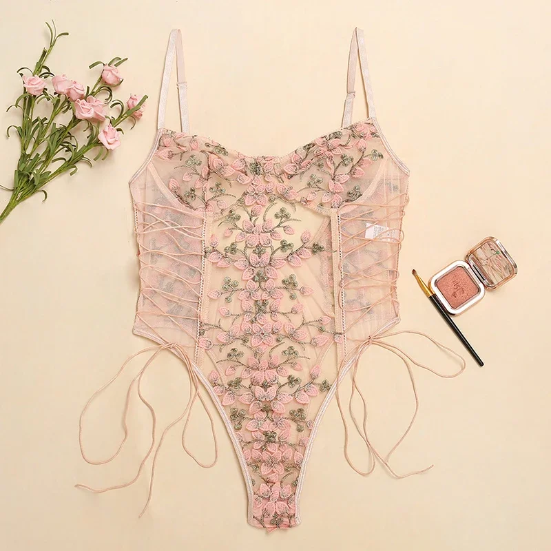 Women Sexy Lingerie Bodysuit F - Romper Floral Print review and price