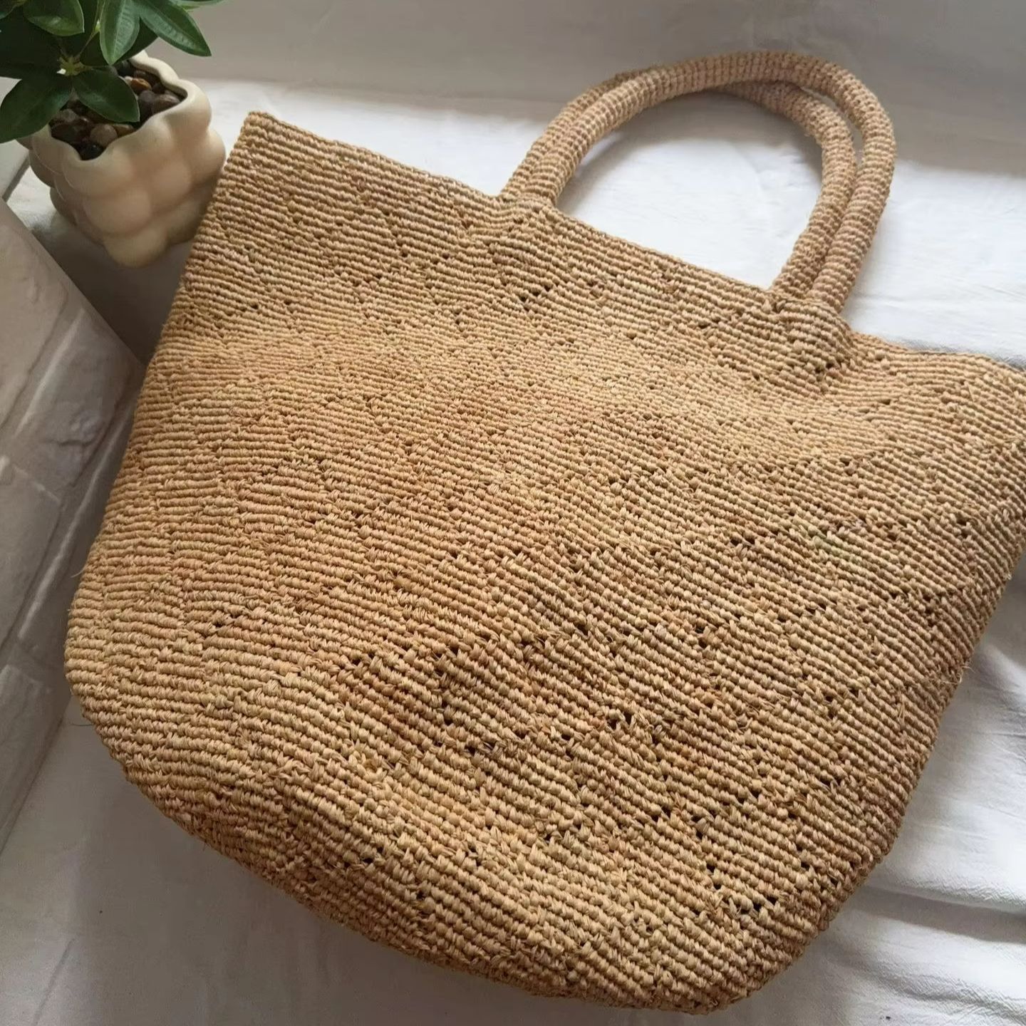 Fashion Style Ins Crochet Hand - Crochet Bag Raffia review and price