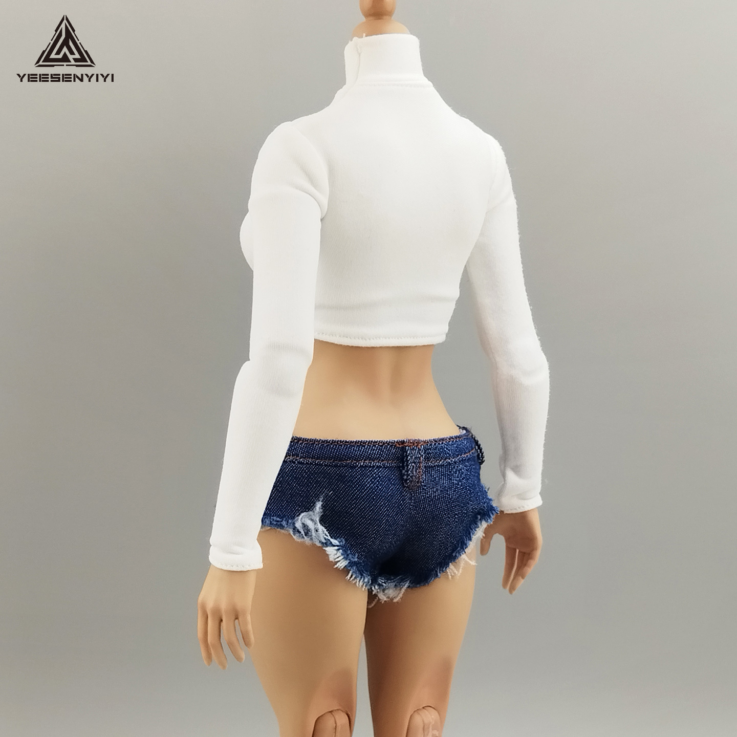 1/6 Scale Distressed Denim Min - Shorts Denim Frayed review and price
