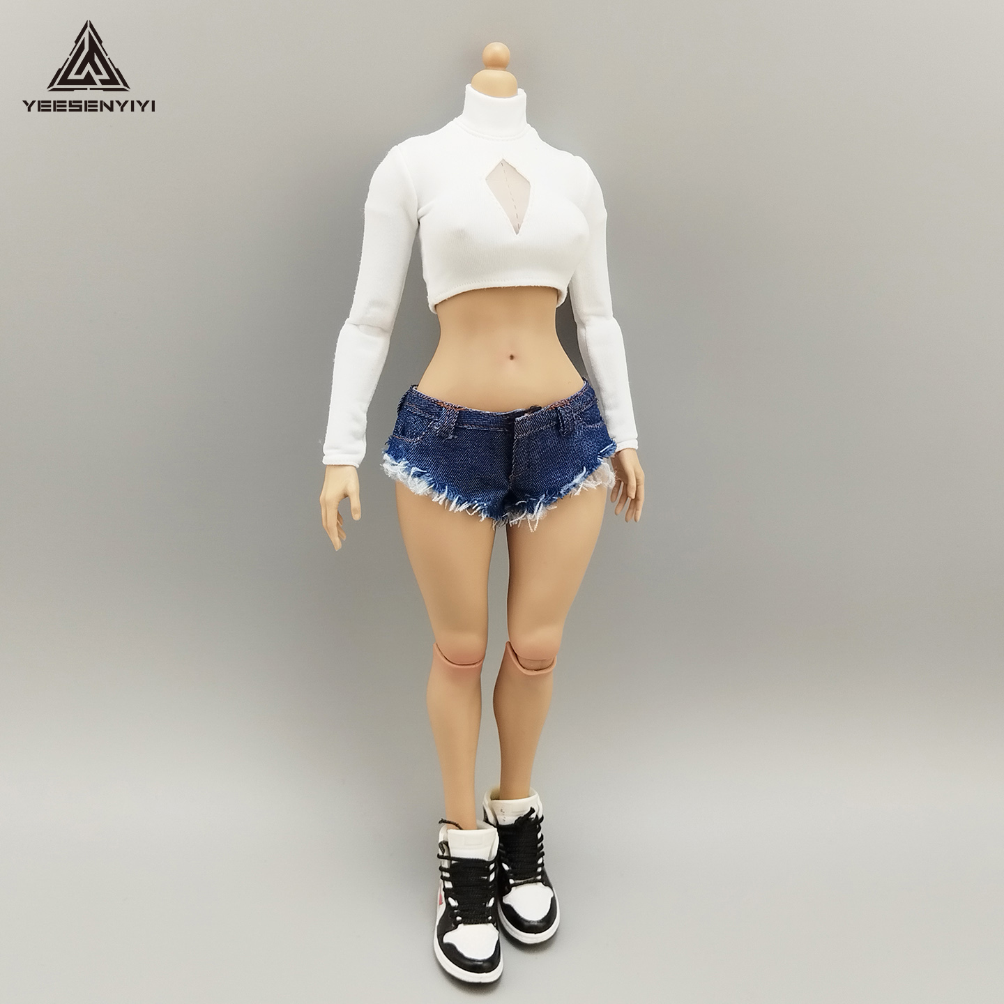 1/6 Scale Distressed Denim Min - Shorts Denim Frayed review and price