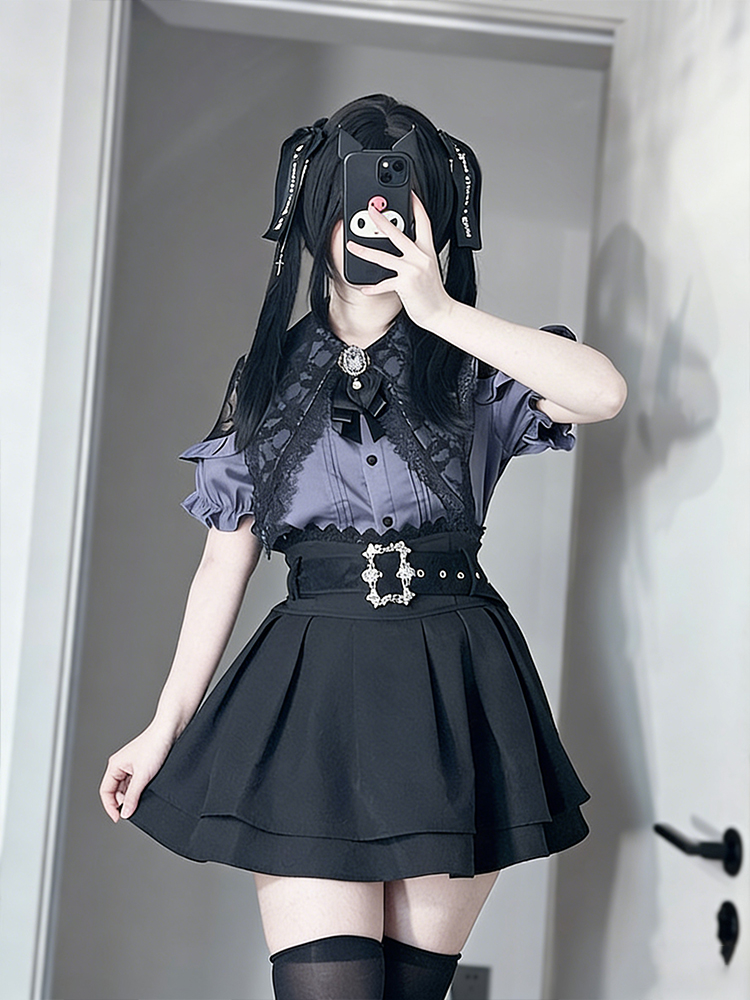 Gothic Style Shoulder Bared Sh - Blouse Off Shoulder review and price