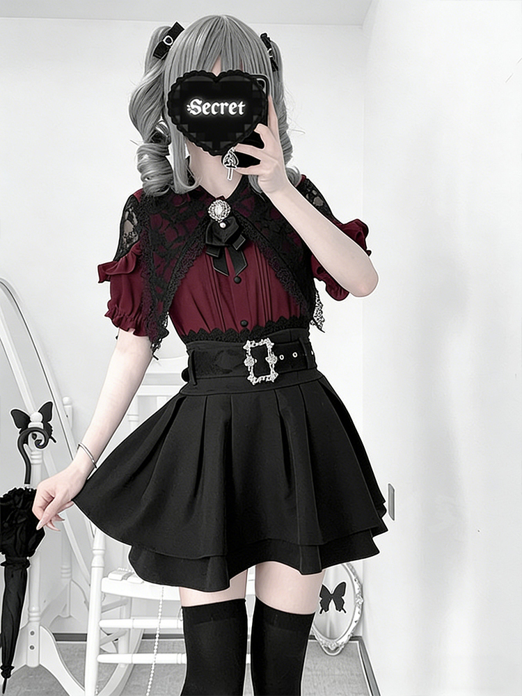 Gothic Style Shoulder Bared Sh - Blouse Off Shoulder review and price