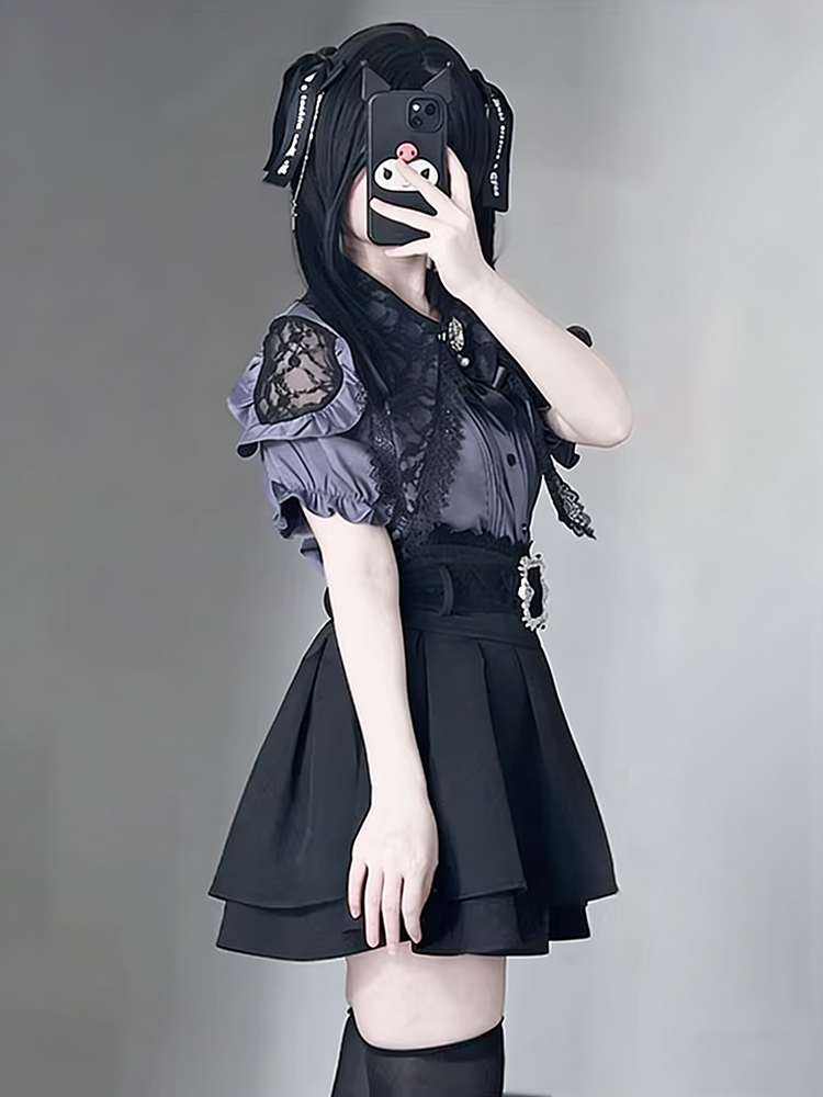 Gothic Style Shoulder Bared Sh - Blouse Off Shoulder review and price