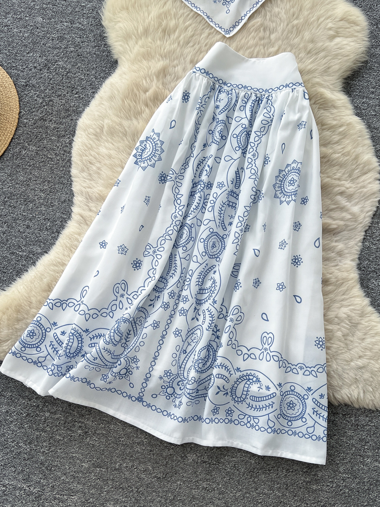 Summer Floral Embroidery Two-P - Maxi Dress Halter review and price