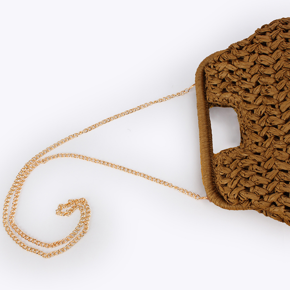 Elegant Ladies Chain Hand Knit - Crochet Bag Raffia review and price