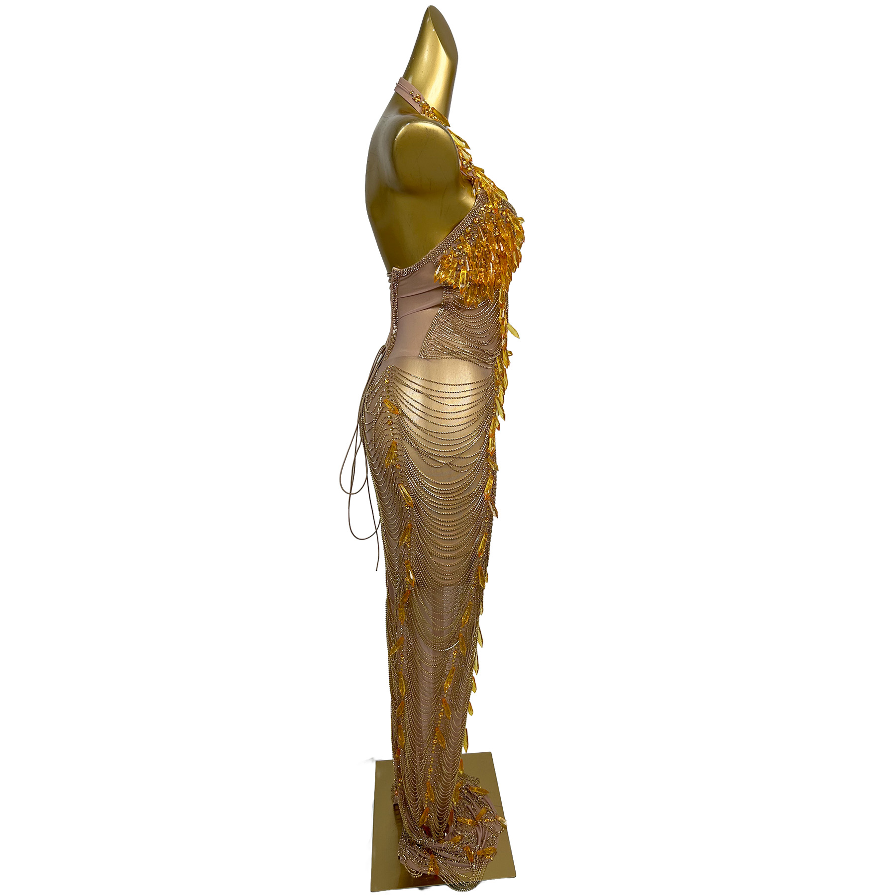 Ailisi Women Luxury Gold Cryst - Maxi Dress Halter review and price