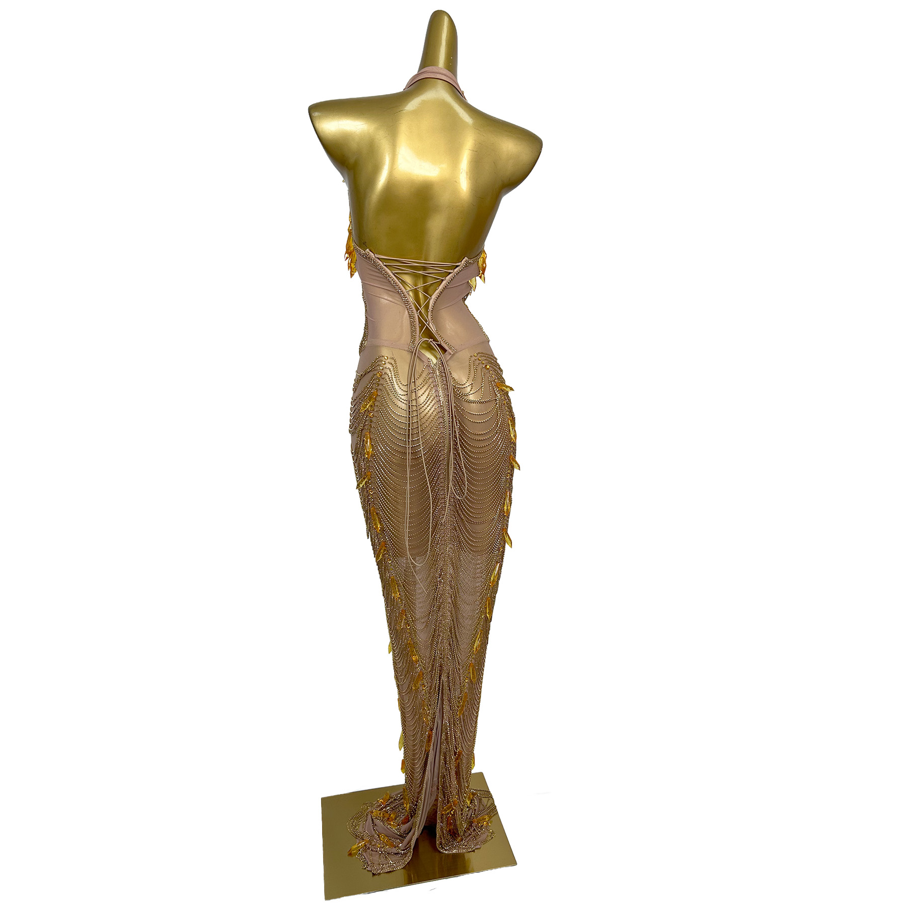 Ailisi Women Luxury Gold Cryst - Maxi Dress Halter review and price