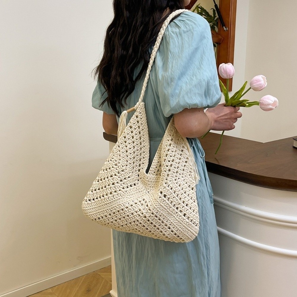 Summer Bohemian Knitted Should - Tote Bag Beach review and price