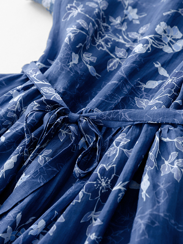 Blue Floral Print Midi Skirt D - Midi Skirt Floral review and price