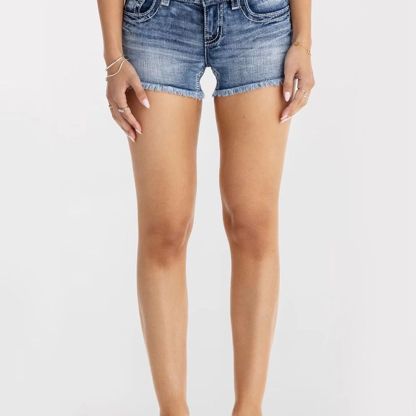 Women Clothes Butterfly Rhines - Shorts Denim Frayed review and price