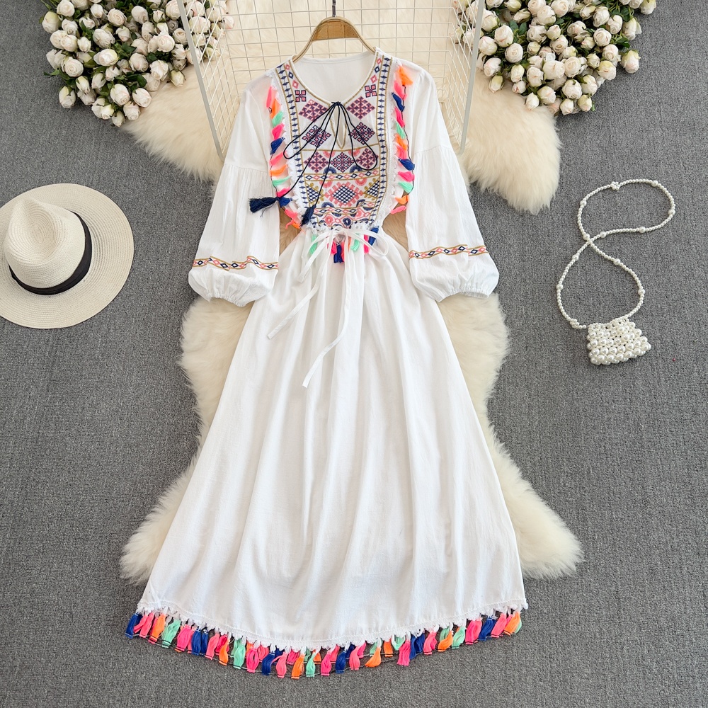 Elegant Bohemian Retro Ethnic  - Linen Dress Wrap review and price