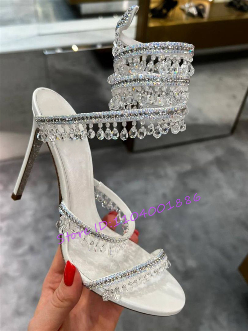 Rhinestone Snake Shape Ankle S - Sandal Strappy Heeled review and price