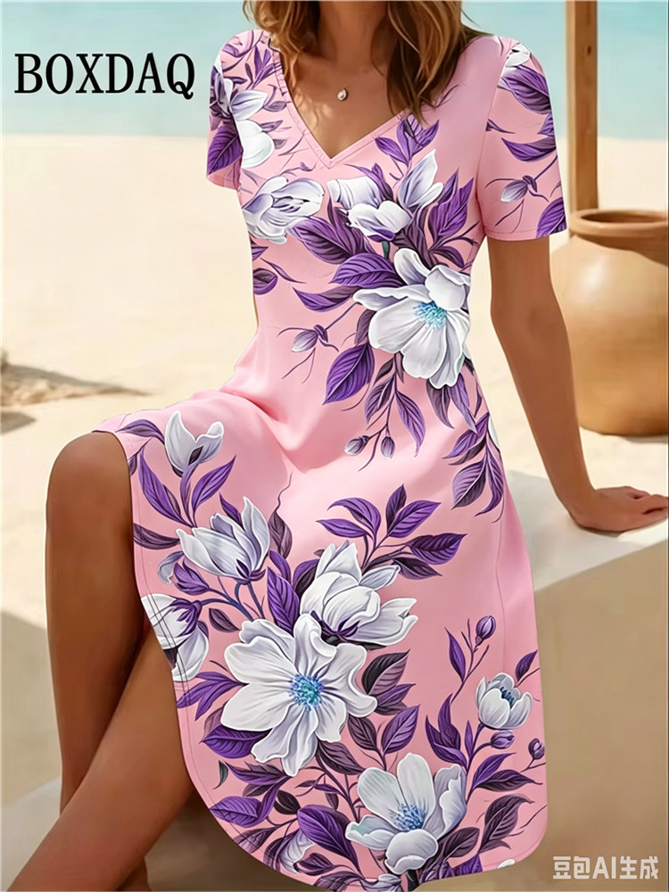 6XL Plus Size Women Dresses Su - Romper Floral Print review and price