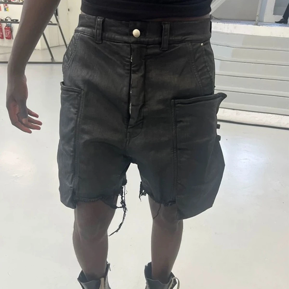 Streetwear New Summer Brush Wa - Shorts Denim Frayed review and price