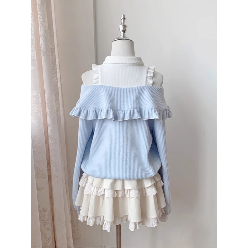 Kawaii Soft Girl Lolita 2 Piec - Blouse Off Shoulder review and price