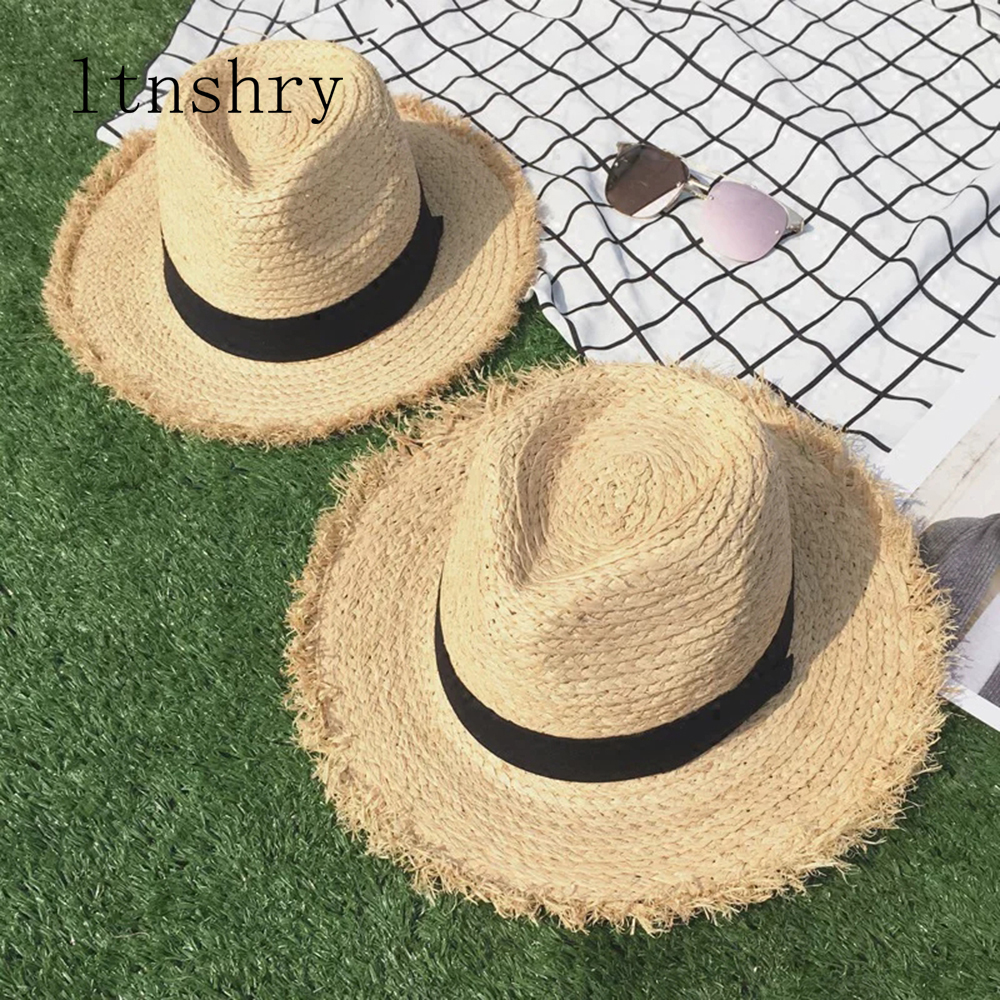 New Wide Brim Raffia Sun Hat f - Hat Floppy Wide review and price