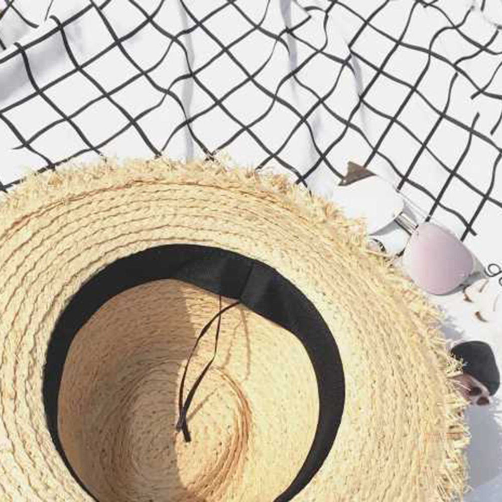 New Wide Brim Raffia Sun Hat f - Hat Floppy Wide review and price