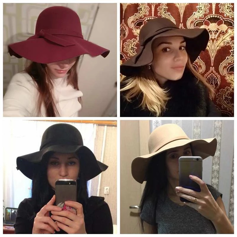 White Dome-shaped Ladies' Hat  - Hat Floppy Wide review and price