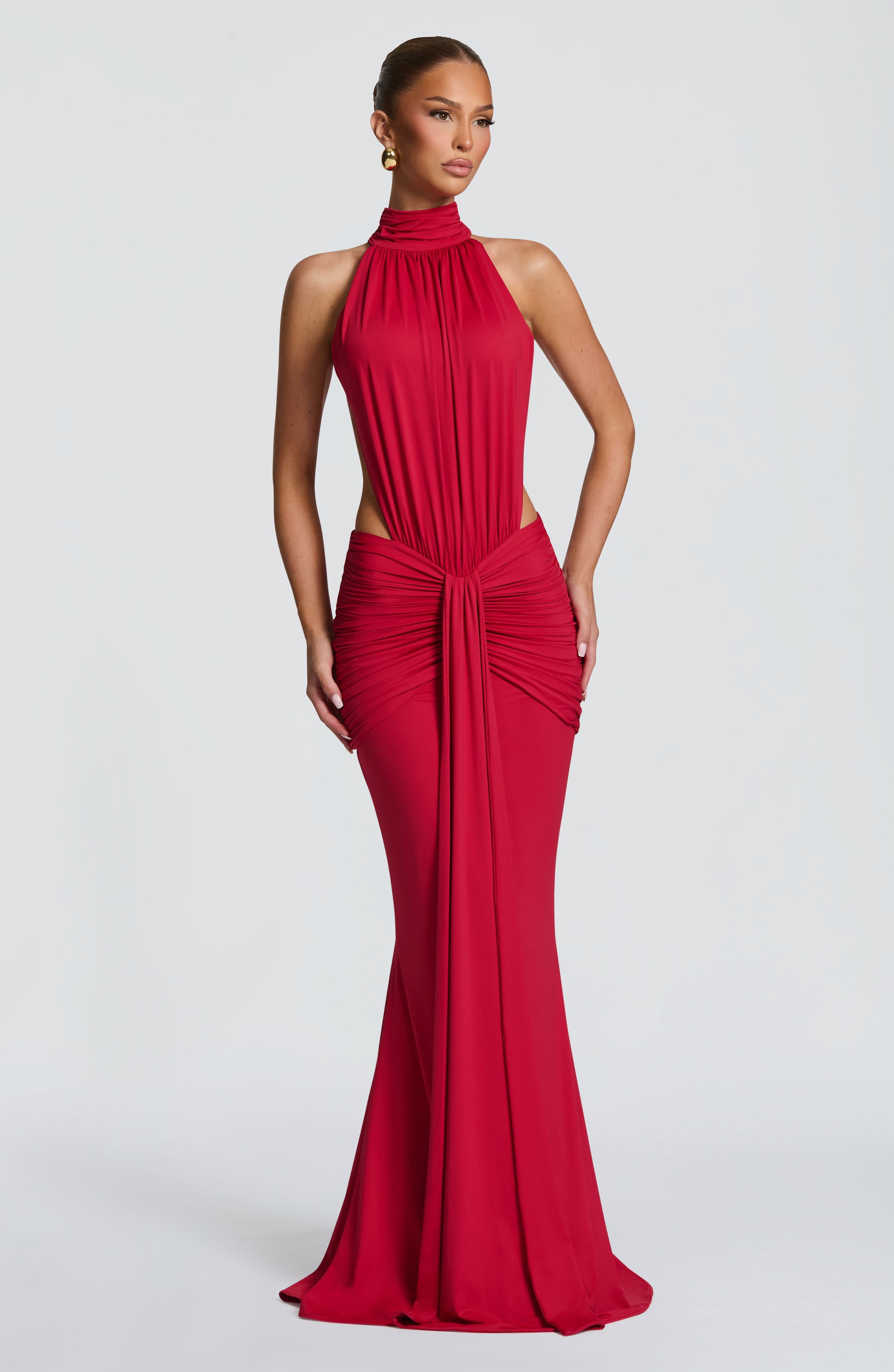 Halter High Neck Cutout Waist  - Maxi Dress Halter review and price