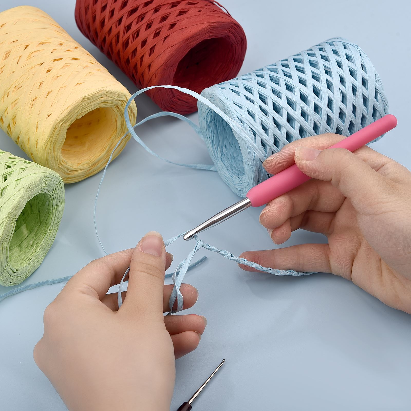 100M Natural Raffia Straw Yarn - Crochet Bag Raffia review and price