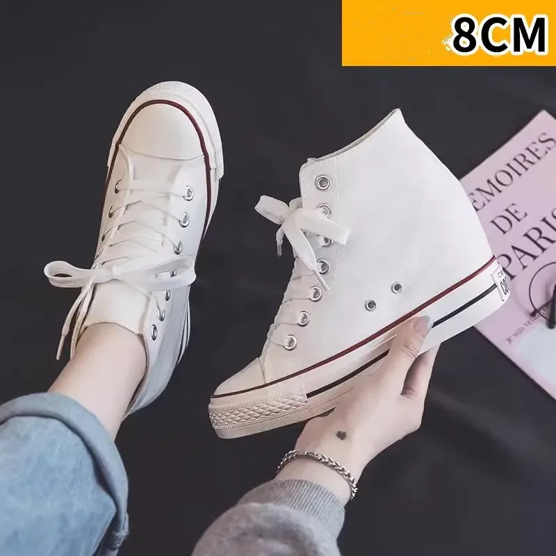 High 8cm Platform Canvas Shoes - Wedge Espadrille Women review and price
