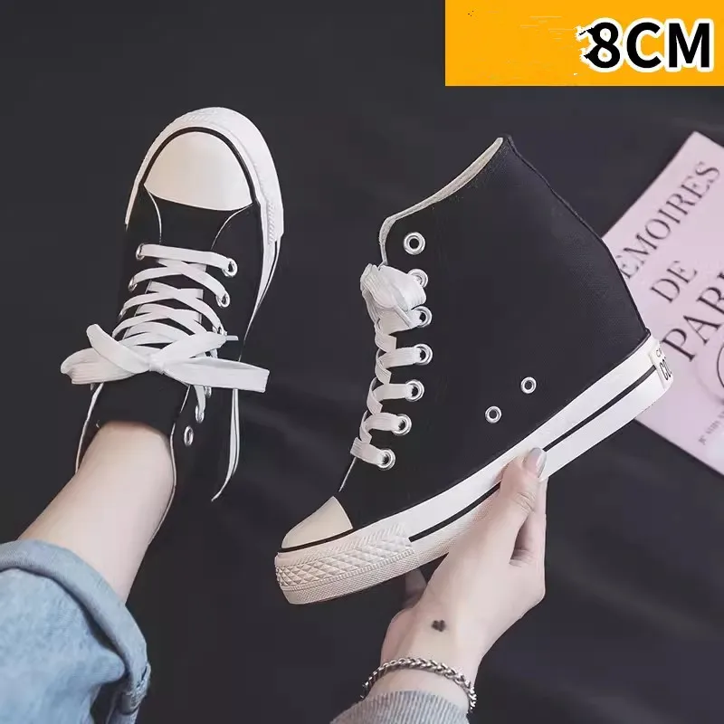 High 8cm Platform Canvas Shoes - Wedge Espadrille Women review and price